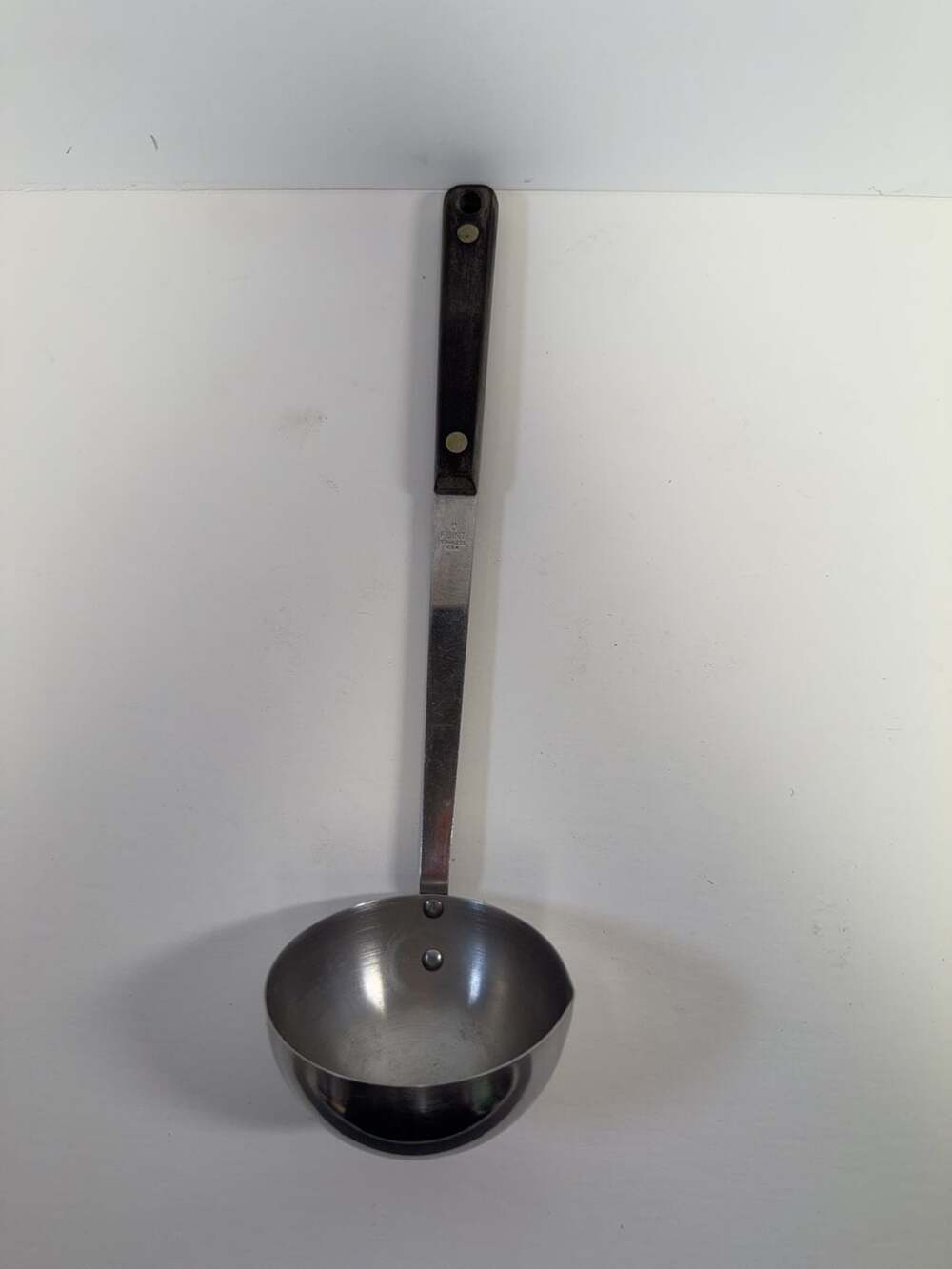 Vintage Flint Stainless USA Kitchen Soup Ladle with wood Handle‎
